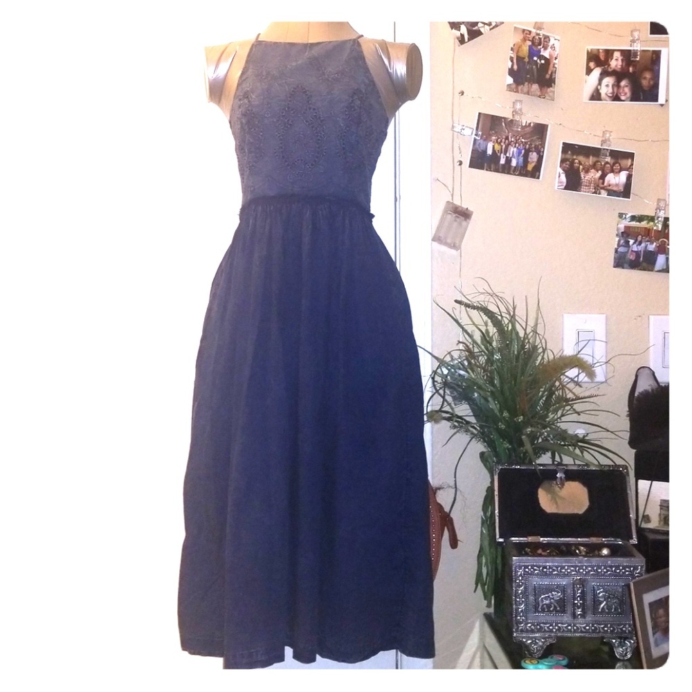 Luck Brand Distressed Denim Dress